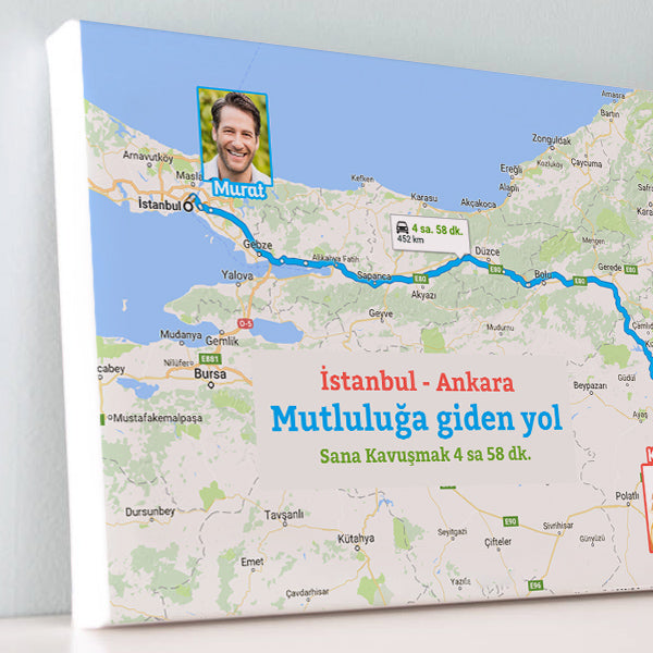 Kişiye Özel Mutluluğa Giden Yol Kanvas Tablo