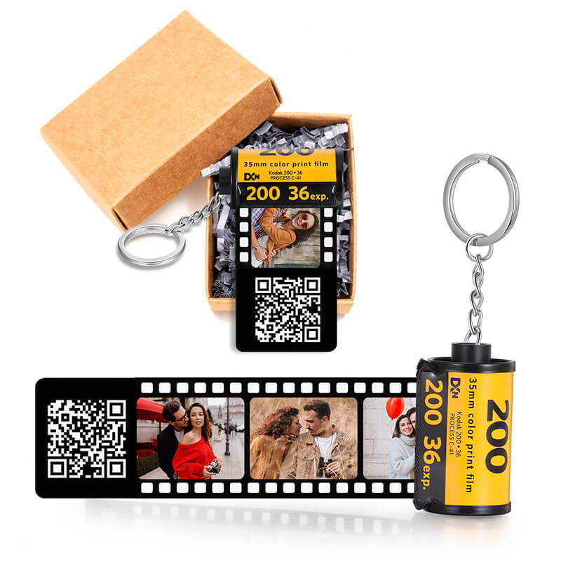 QR Kodlu Kişiye Özel Kodak Anahtarlık